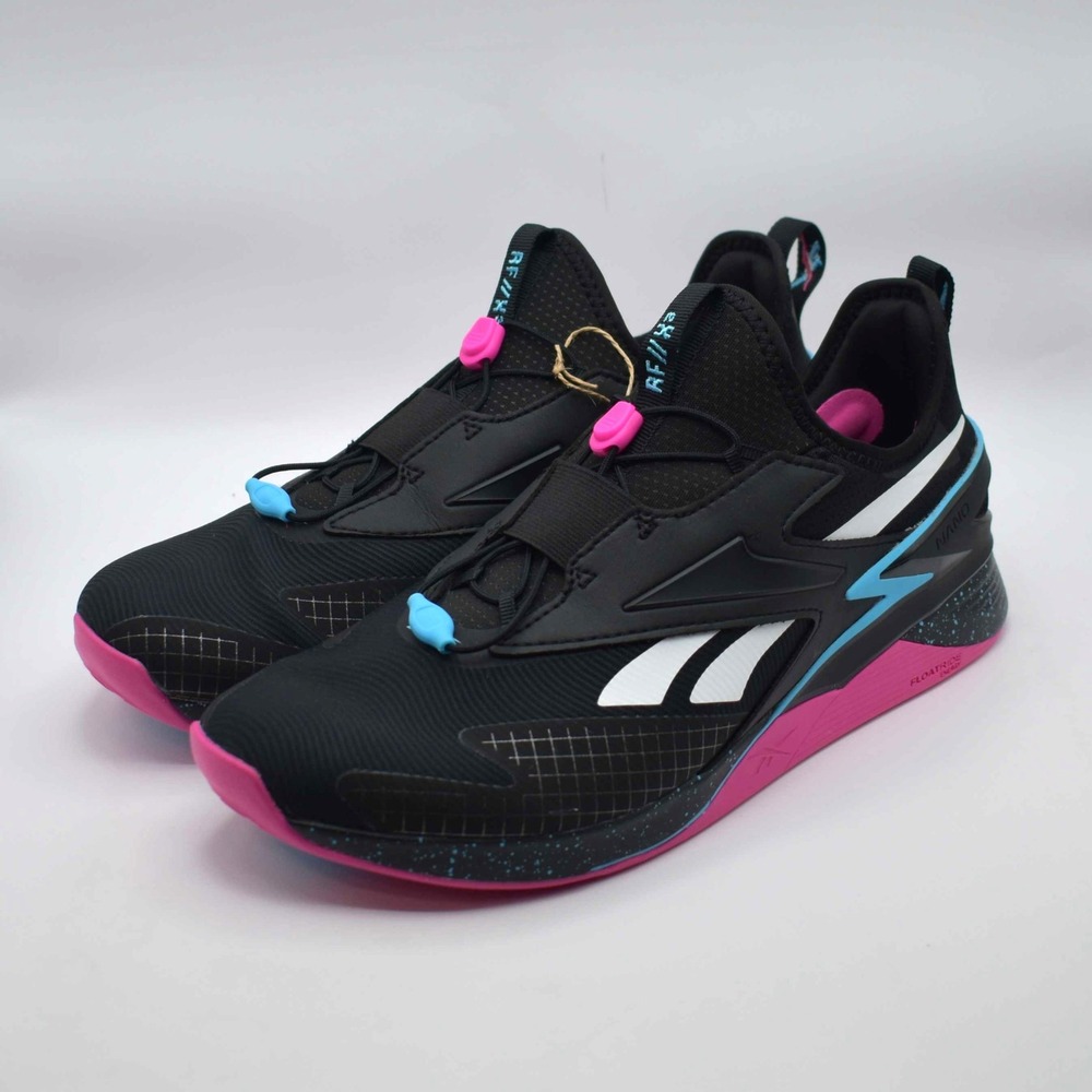 Reebok Nano X3 Froning Training Shoes Sneakers Men's Size 10 Black Pink Cyan NEW